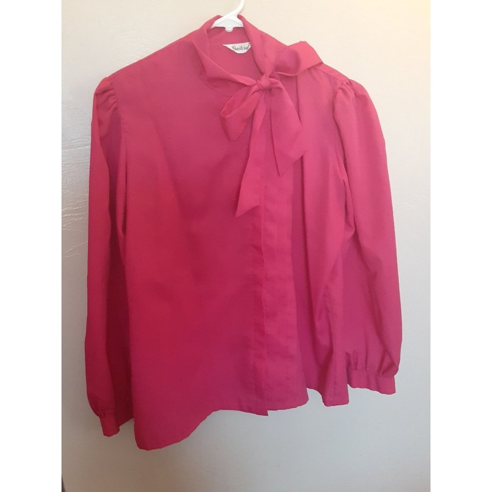 Vintage Gailord Fuschia Pleated Top